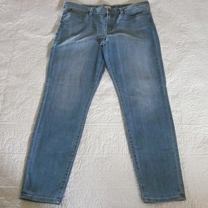 J. Crew Jeans 31 Blue Midrise Skinny Distressed